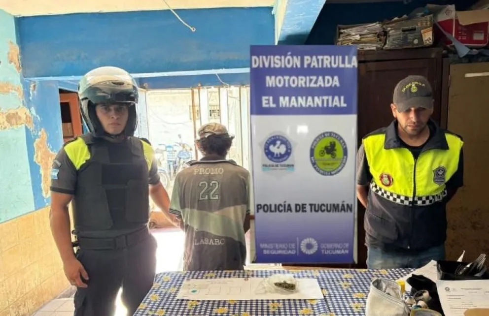 El Manantial: Fue aprehendido con drogas en la vía pública_67bce2f4363fd.webp