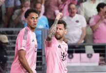 El golazo de cabeza de Lionel Messi en el estreno del estadio del Inter Miami