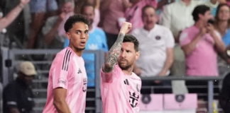 El golazo de cabeza de Lionel Messi en el estreno del estadio del Inter Miami