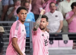 El golazo de cabeza de Lionel Messi en el estreno del estadio del Inter Miami