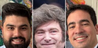 Milei apareció en un evento con los dos nuevos funcionarios del Gobierno y con el hijo de Milton Friedman