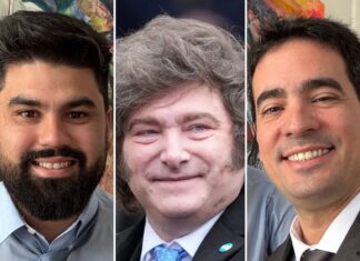 Milei apareció en un evento con los dos nuevos funcionarios del Gobierno y con el hijo de Milton Friedman