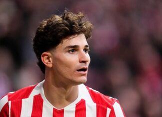 Julián Álvarez volvió a entrenar con el plantel del Atlético Madrid
