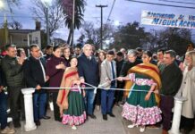 Jaldo inauguró proyectos y realizó supervisiones en los canales de desagüe.