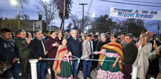 Jaldo inauguró proyectos y realizó supervisiones en los canales de desagüe.