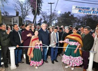 Jaldo inauguró proyectos y realizó supervisiones en los canales de desagüe.